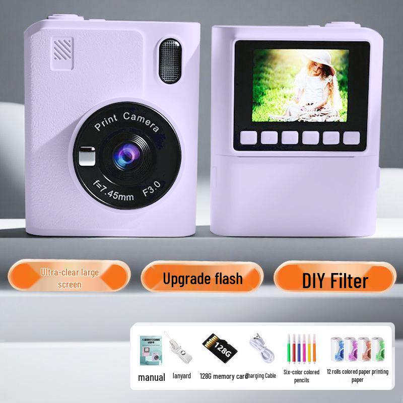 Z900 High Pixel Digital Instant Camera for Girls: Photo, Print, and Video Capabilities - Perfect Children's Toy Gift.