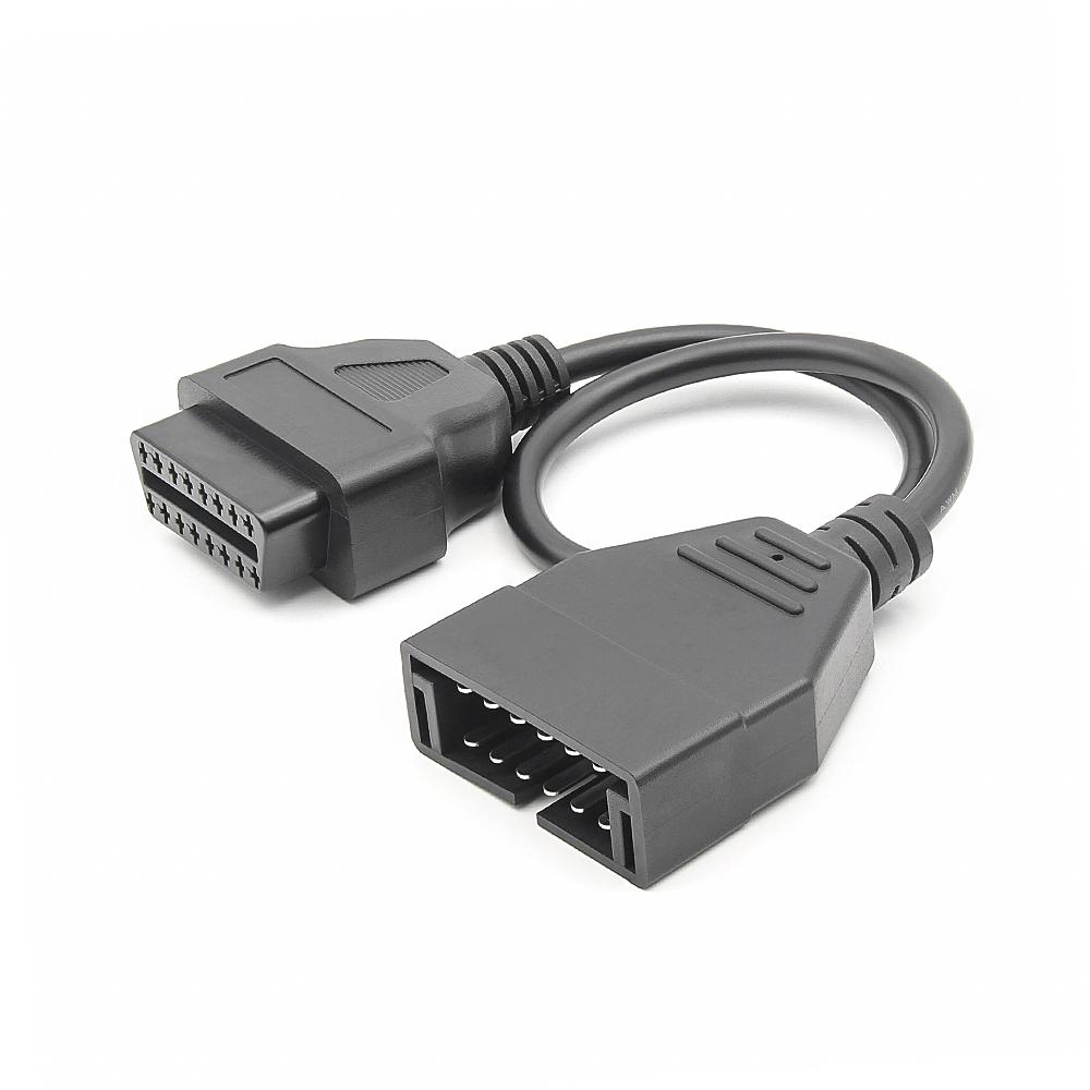 For GM 12 Pin OBDII OBD 2 Auto Diagnostic Connector Adapter Cable GM12 To 16 Pin Cable Car Diagnostic Auto Tool