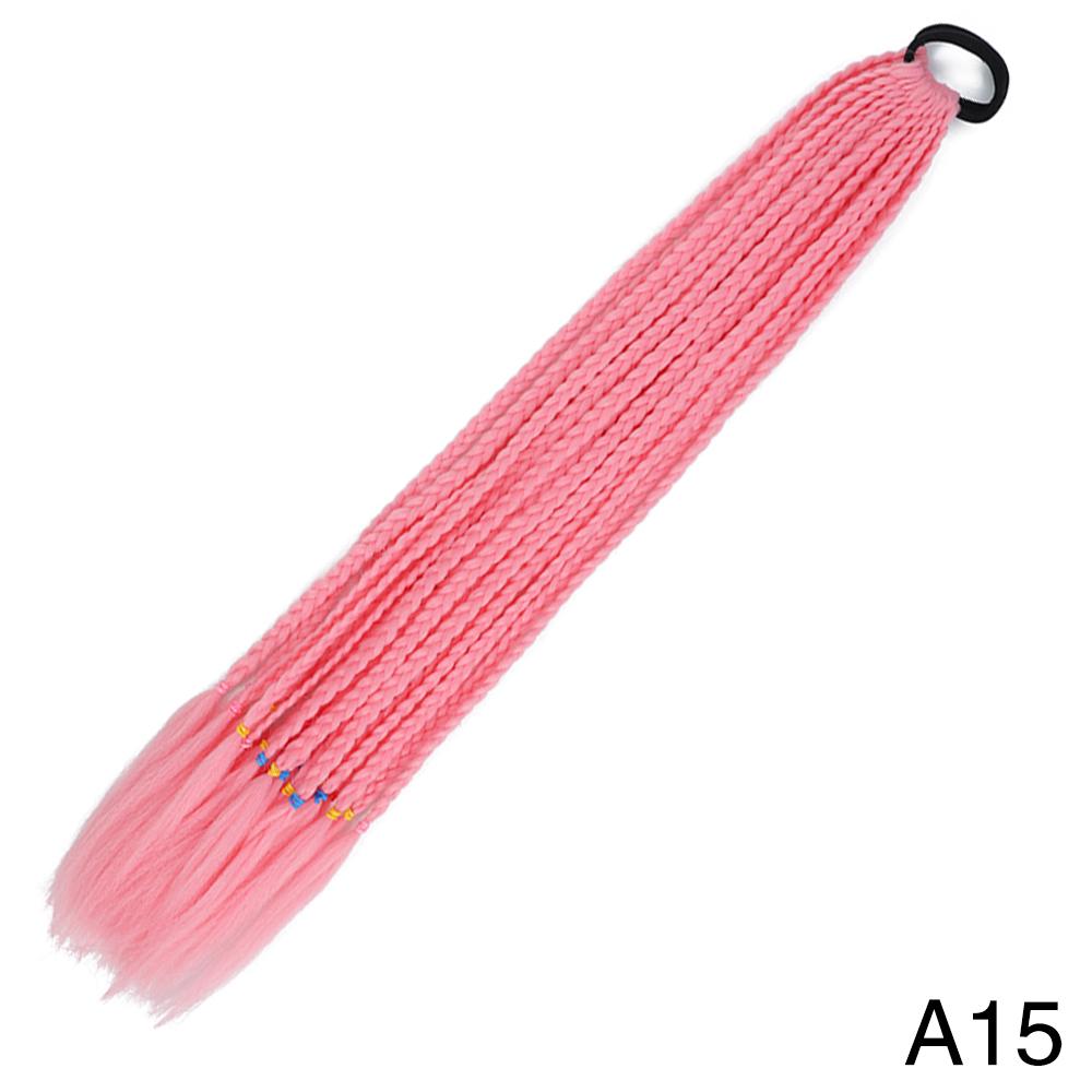 MERISIHAIR Синтетические длинные прямые градиентные цвета, грязный плетеный хвост, эластичная резинка, плетение, конский хвост, наращивание волос для девочек