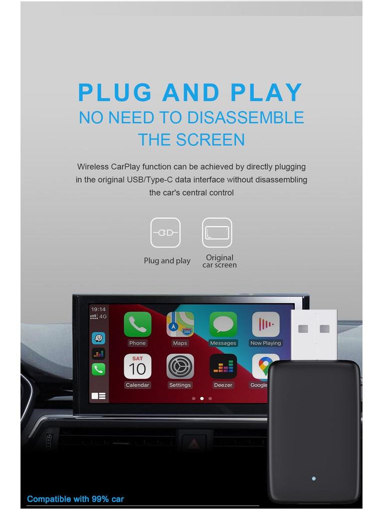 Wireless CarPlay Box: Android Smart Car Interconnect Adapter