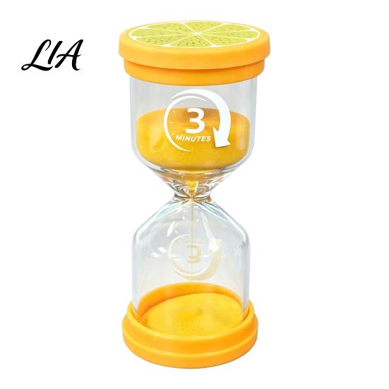 Sand Timer for Kids Fruit Kids, Cute Macaron Hourglass 3/8/16/30 Educational Time Concept Toy Mins, Colorful Glass Clock Classroom Reading Desk Decor