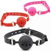3 Sizes Soft Safety Silicone Open Mouth Gag Ball  Bondage Slave Ball Gag Erotic Sex Toys For Woman Couples Adult Sex Games