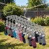 Heavy Duty Multi-Clip Drying Rack Stainless Steel Windproof Clothing Rack Laundry Hanger  Outdoor
