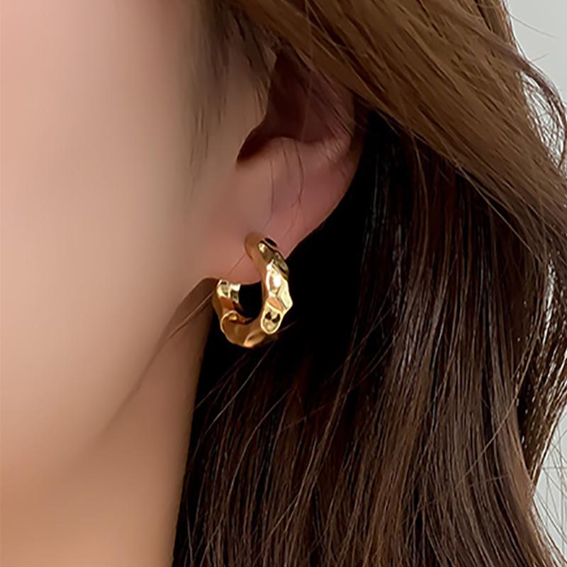 foxanry Необычные складные серьги для женщин, предотвращающие аллергию, новые модные минималистичные серьги для свадебной вечеринки, ювелирные изделия для невесты, аксессуары, подарки