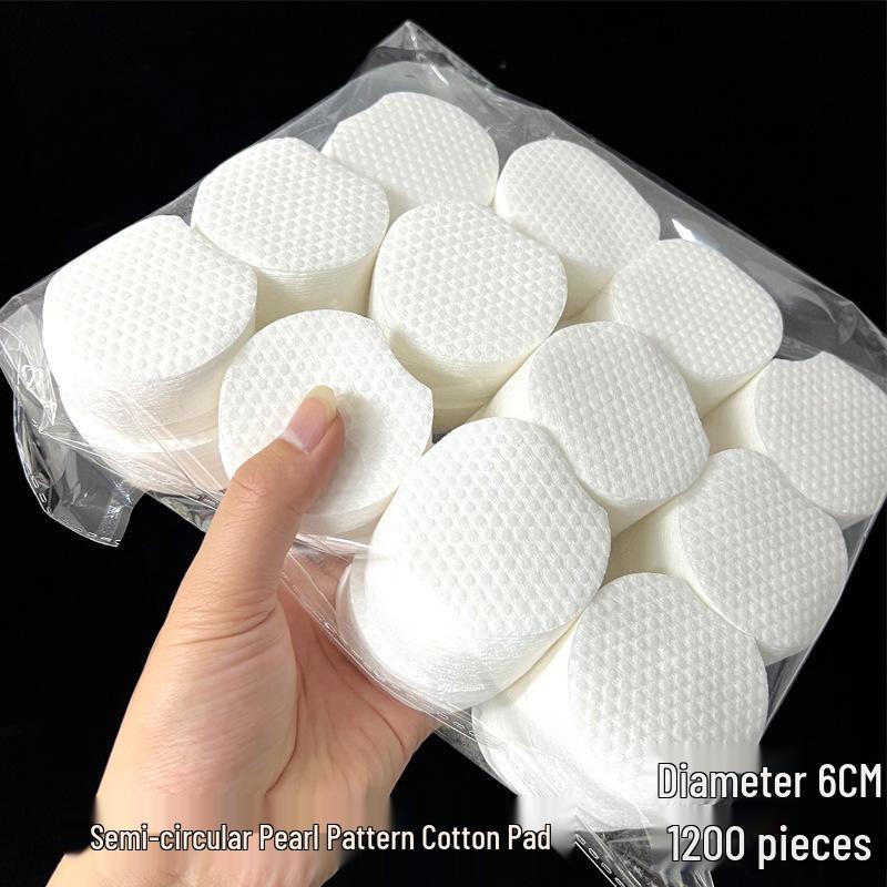 1200 шт. Хлопковые диски-половинки, плотные 80 г, с текстурой «жемчужная точка», для влажных компрессов и снятия макияжа с салициловой кислотой