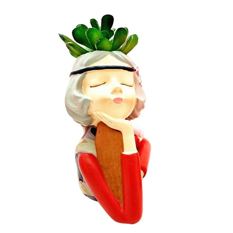 Backpack Girl Gypsum Flower Silicone Mold Epoxy Resin Casting Mold Succulent Vase Cement Mold Pen Holder Mold