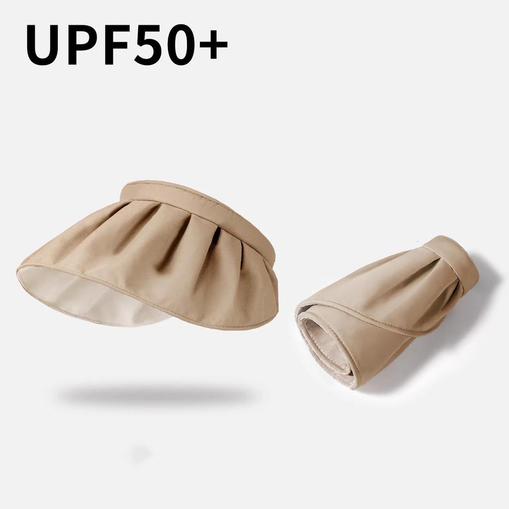 Модная шляпа с открытым верхом для защиты от УФ-лучей UPF50+, шляпа с широкими полями от солнца, складная, дышащая, защита от солнца, летняя