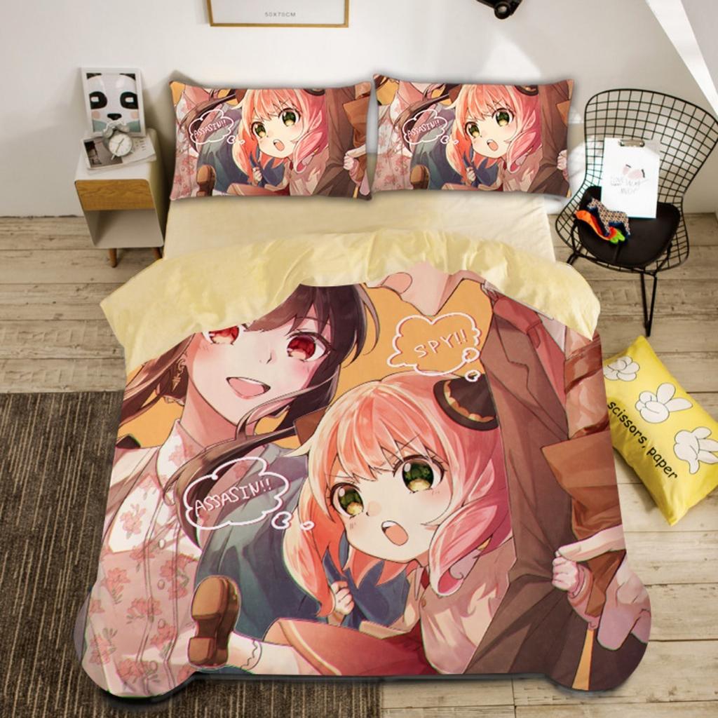 Spy X Family Anya Duvet CoverAnime Spy Family Bedding CollectionBoys Girls Twin Queen Size Quilt Cover With Pillowcase