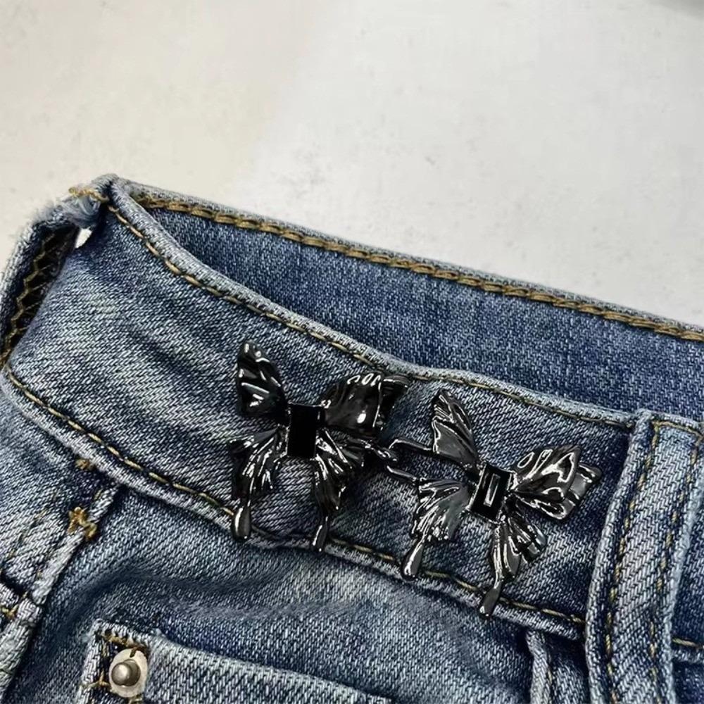 Five Pointed Star Jeans Buttons Butterfly Adjustable Pants Pins Fixed Waist Tightening Tool Safety Pins Dress Decoration