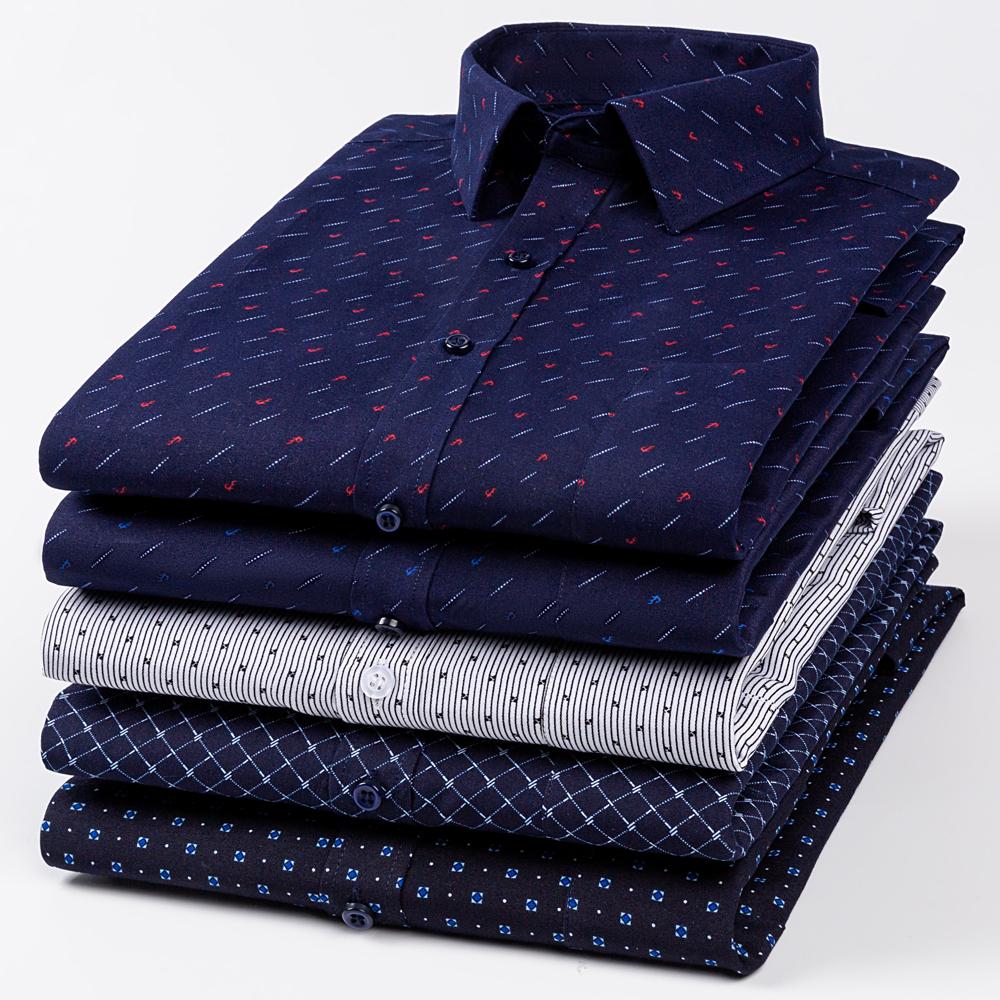 Мужская рубашка с длинным рукавом из 65% хлопка, с принтом в клетку, одинарный накладной карман, стандартной посадки, удобная, универсальная, тонкая, повседневная