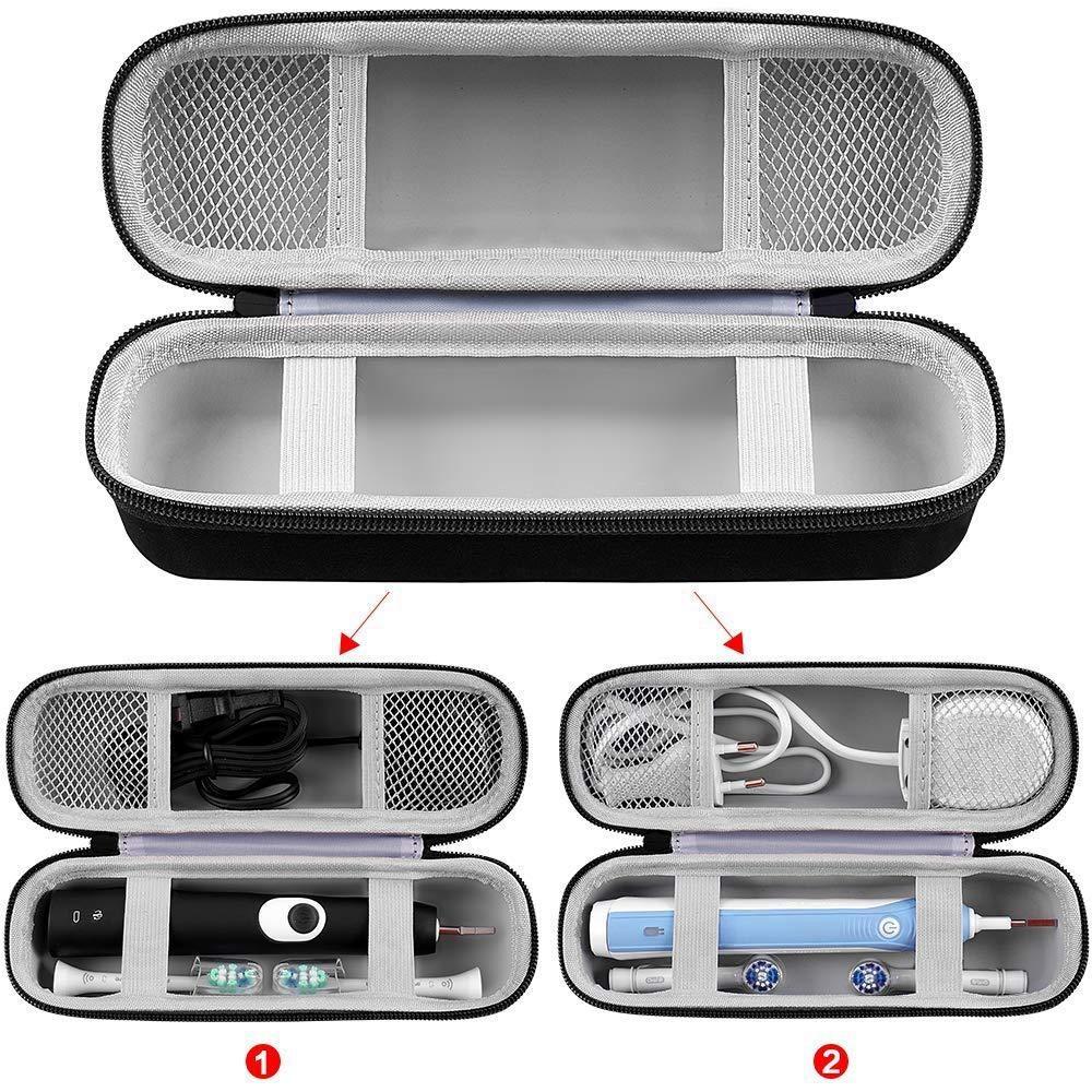Portable Universal Toothbrush Travel Case EVA Storage Bag for Electric Protective Shell Organizer Holder Box Black