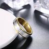 Изысканные ювелирные изделия, кольцо из титановой стали, золотого цвета, полный круг, кольца с кристаллами Cz для женщин, кольца на палец для пары, ювелирные изделия из обручального кольца