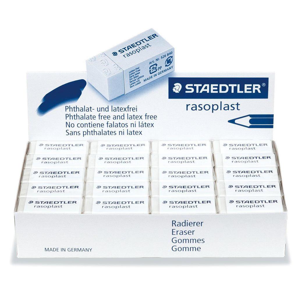 STAEDTLER 526 B40 Профессиональный ластик для карандаша для рисования и эскизов