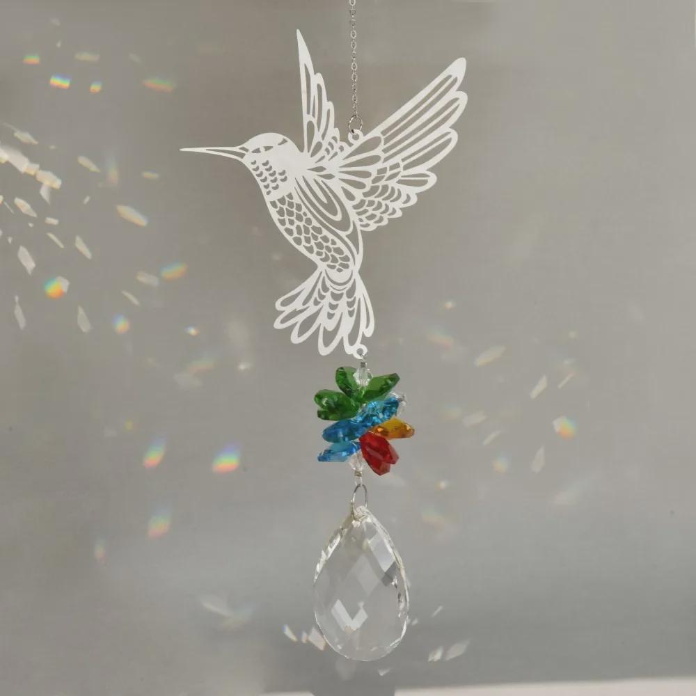 SUNCATCHER Радужная кристальная птица в виде колокольчика на окно