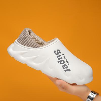 Большой размер 4849 Зимние мужские тапочки Теплые меховые домашние тапочки для мужчин Плюшевые домашние хлопковые туфли Женская одежда Шлепанцы Новинка