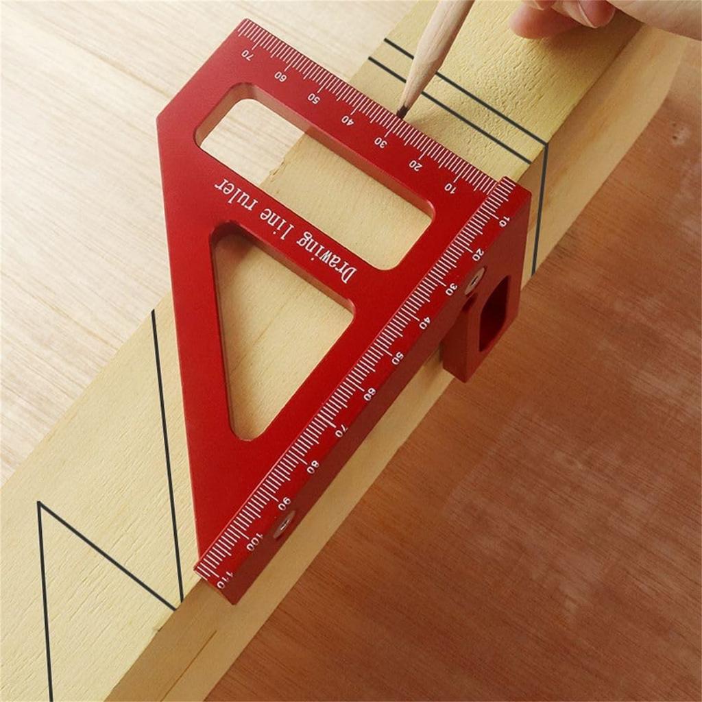 3d Multi-angle Measuring Ruler Woodworking Tools Scales Graphics High Hardness Rust-proof Aluminum