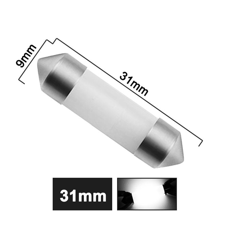 4/10 PCS C5W Festoon 31mm 36mm 39mm 41mm LED Bulbs COB 12V 6000K White Car Interior Dome Maps Reading Trunk Linse Plate Lights