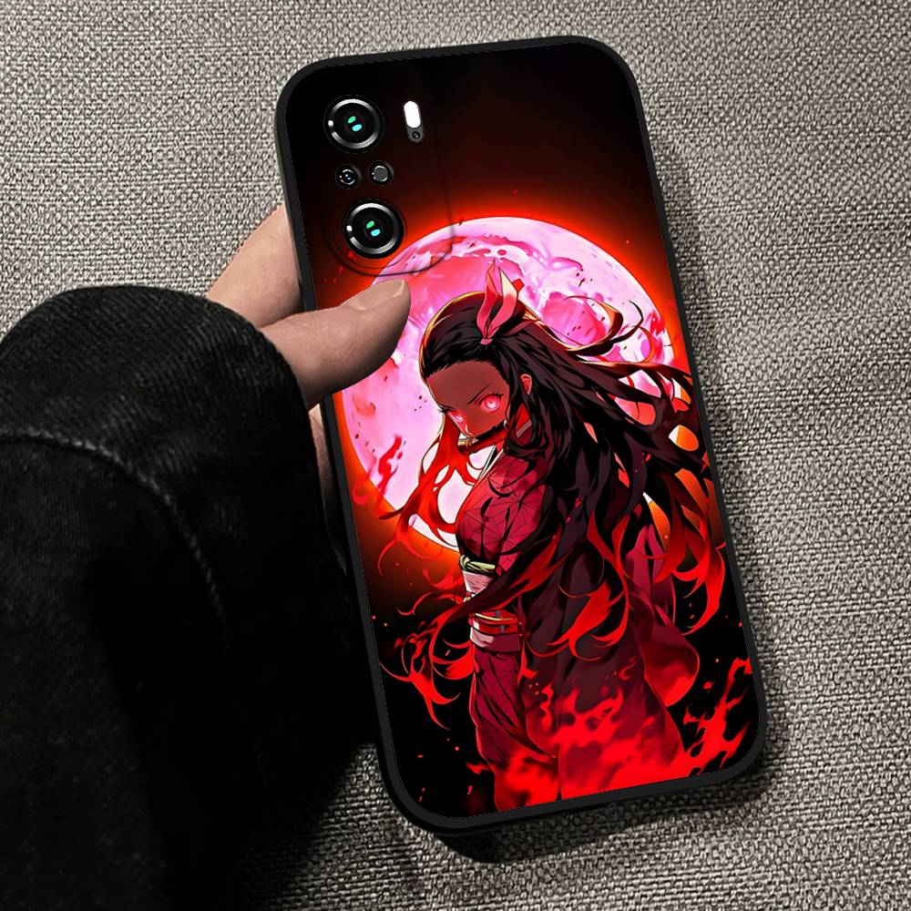 Крутой чехол для телефона H-demon Slayer Kimetsu No YaibaS для тонкого черного Xiaomi 11 12 Redmi Note 11 5G 8T 9A 9 10T Note 8 9 12S Ultra Sh