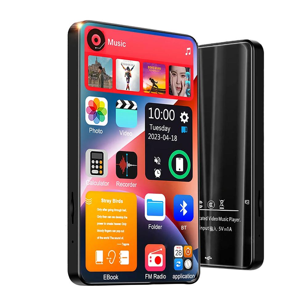 4-дюймовый MP3-плеер Bluetooth музыкальный плеер встроенный динамик 16G полноэкранное воспроизведение видео MP4 с записью FM-радио для Walkman