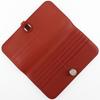 HERMES Dogon Long Purse Red Togo Women Used