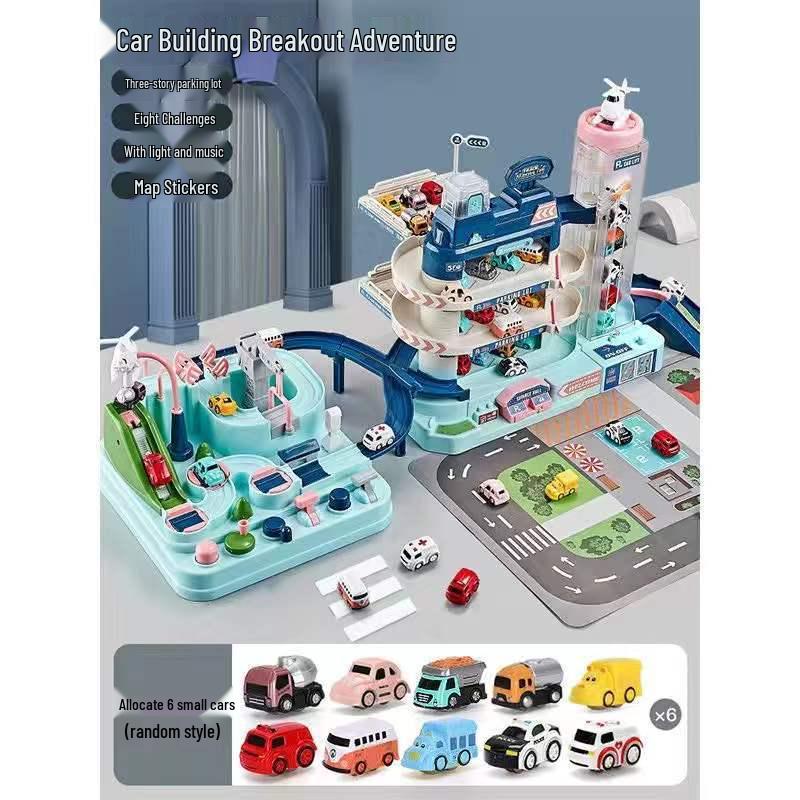 City Car Parking Adventure: Electric Track with Lights and Music