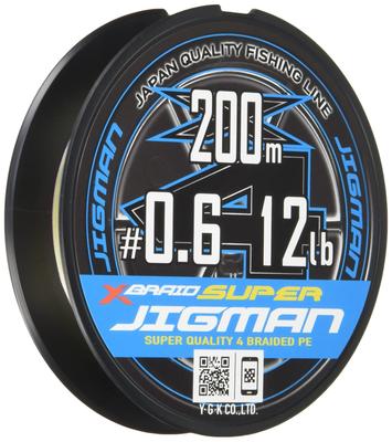 Super Jigman X4 200м 12lb 5 Цветов X-Braid 0.6