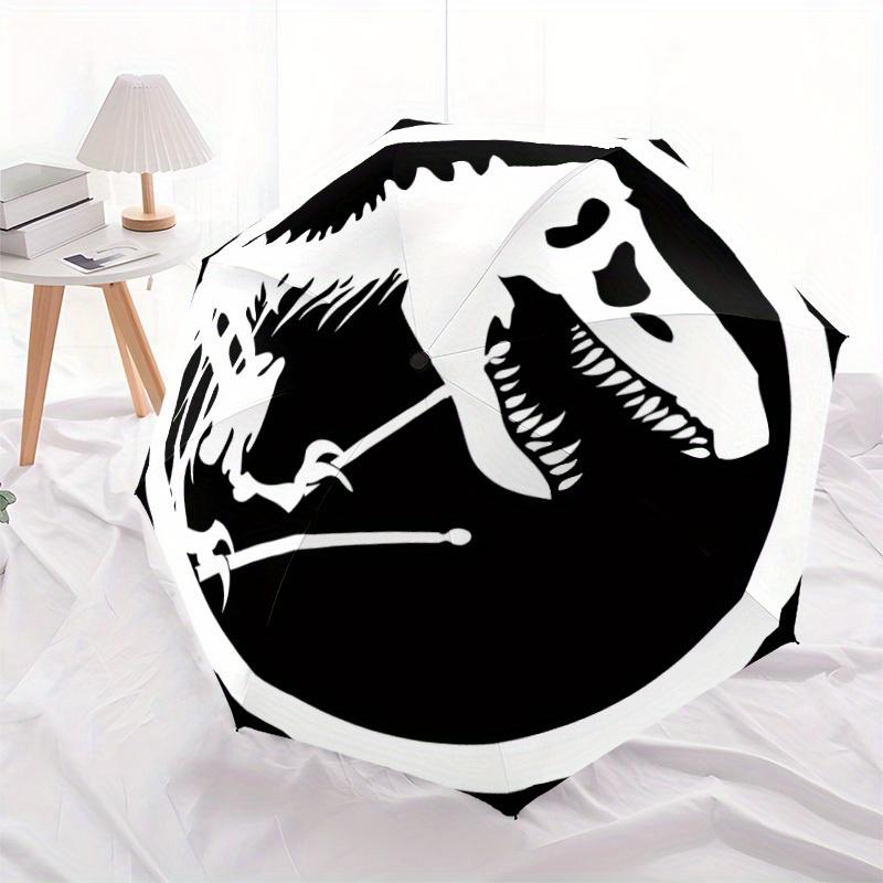 1pc Dino Dinosaur Automatic Open/close, Heavy-Duty Iron Frame & 8-Rib structure, Compact Folding Umbrella for Women/Men, All-Season Travel, 104