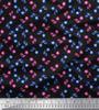 Japan Crepe Satin Fabric Dot,Blue & Pink Flower Floral Print Fabric by Metre 42 Inch