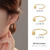 Banyan Tree S925 Silver Round Bead Small Circle Earrings for Men and Women, Simple Daily Ear Care Trendy Jewelry.