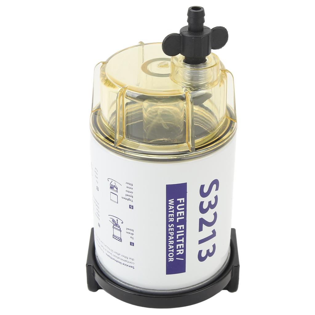 Fuel Filter Water Separator 35809097 Marine Fuel Filter with 3 8in Barb X 1 4in NPT Brass Fittings For Outboard Motor
