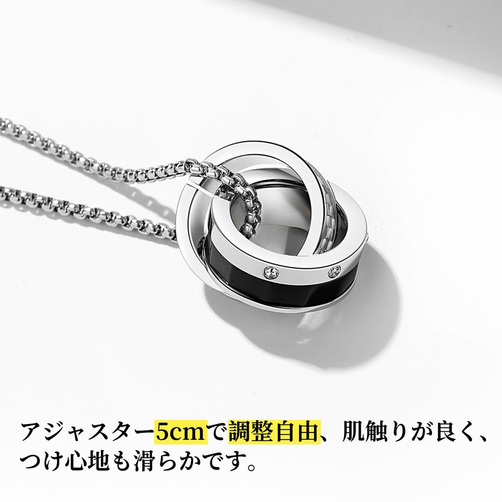 Ожерелье Титан Нержавеющая сталь Сплав Стекло Серебро Черный Аксессуар Ювелирные изделия Подарок Парень День рождения Популярный Годовщина Унисекс День Белый день