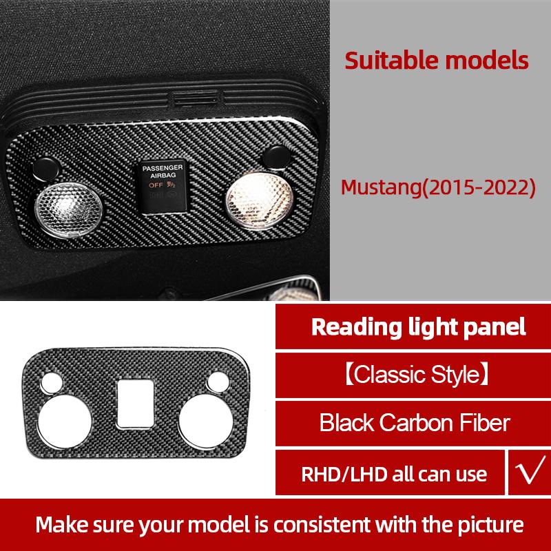 Real Carbon Fiber For Ford Mustang 2015-2022 Center Console Gear Shift Panel Trim Cover Tuning Stickers Car Interior Accessories