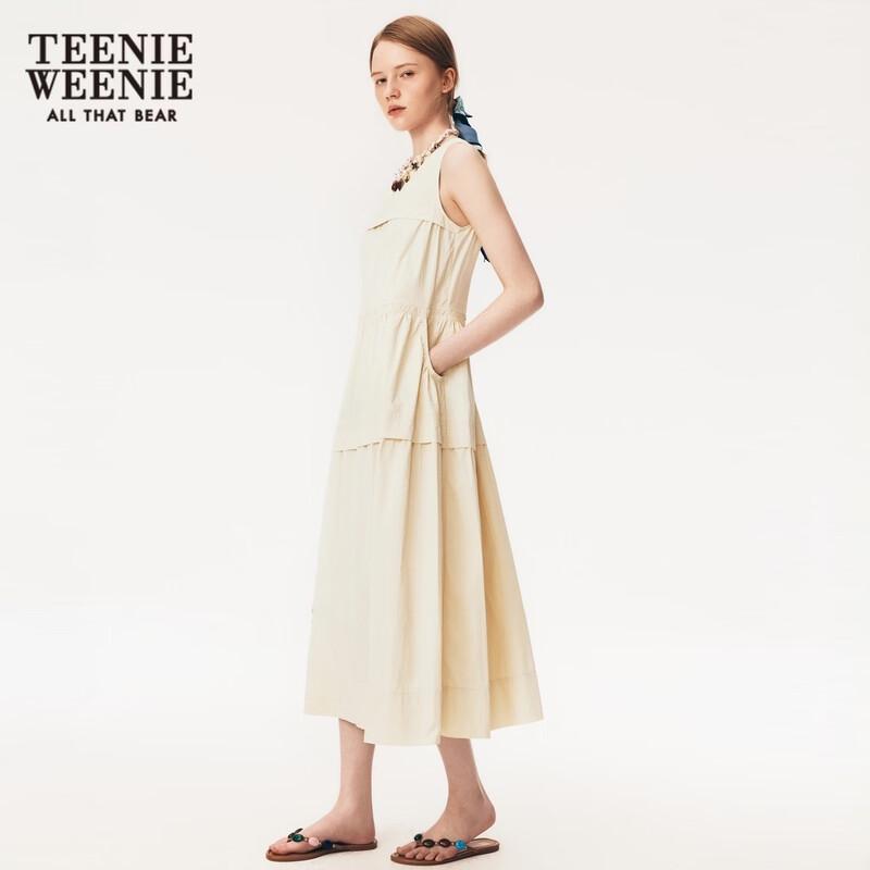Teenie Weenie Простое летнее длинное платье с мишкой