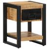 VidaXL Bedside Table 35x34x45 Cm Solid Raw Mango Wood, Bedside Cabinet, Bed Cabinet, Side Table for 4013567