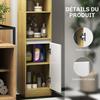 Cozy style bathroom storage column unit, 30 x 24 x 170 cm, 2 doors, shelf, 2 niches, light oak and white
