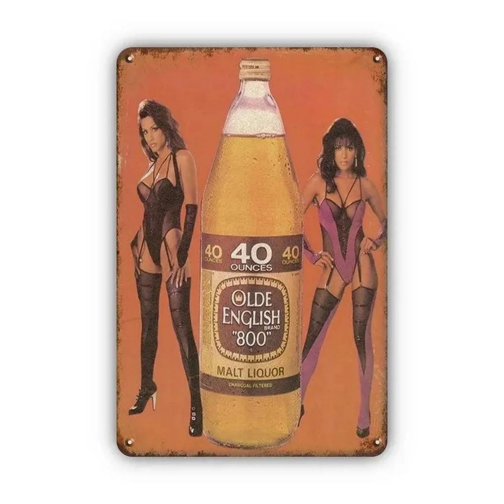 Metal Tin Signs Pinup Girl Beers Wall Decoration Plaque Vintage Art Poster Iron Painting for Man Cave Home Cafe Garden Club Bar