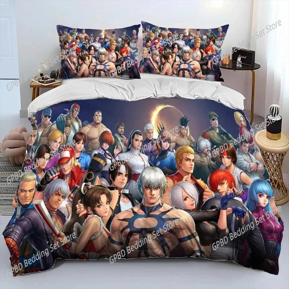 King of Fighters Ретро Игра 3D НОВЫЙ Пододеяльник Наволочка Комплект Постельного Белья Взрослая Девочка Спальня Декор Дети Односпальный Двуспальный Большой