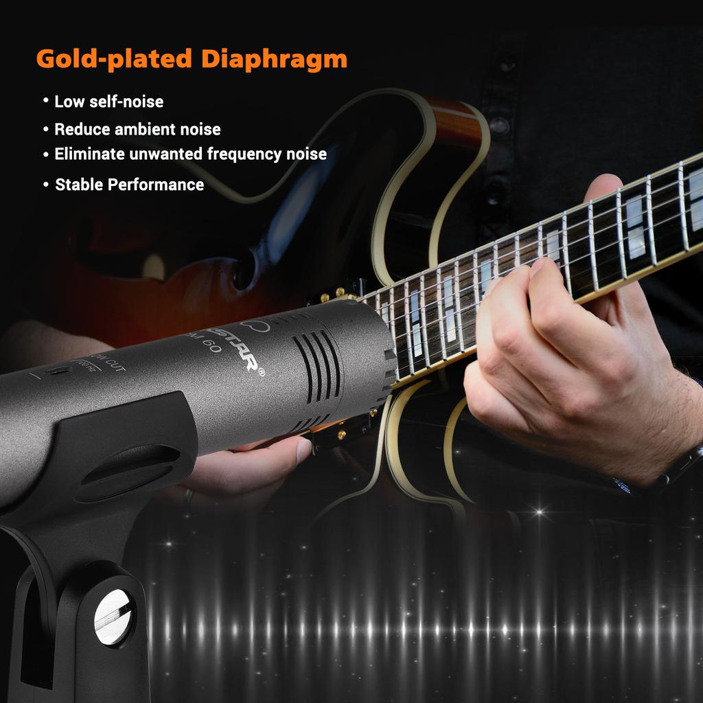 Takstar CM-60 Профессиональный конденсаторный микрофон XLR Кардиоидный микрофон 48 В с фантомным питанием для