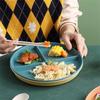 3 Compartments Plate Home Kitchen Tableware Adults Divided Fat Reducing Plate Portion Control Dinner Fruit Salad Plate Food Tray
