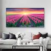 Landscape Colorful Tulips Sunrise Windmill Canvas Painting Posters And Prints Wall Art Pictures Living Room Home Decor No Frame