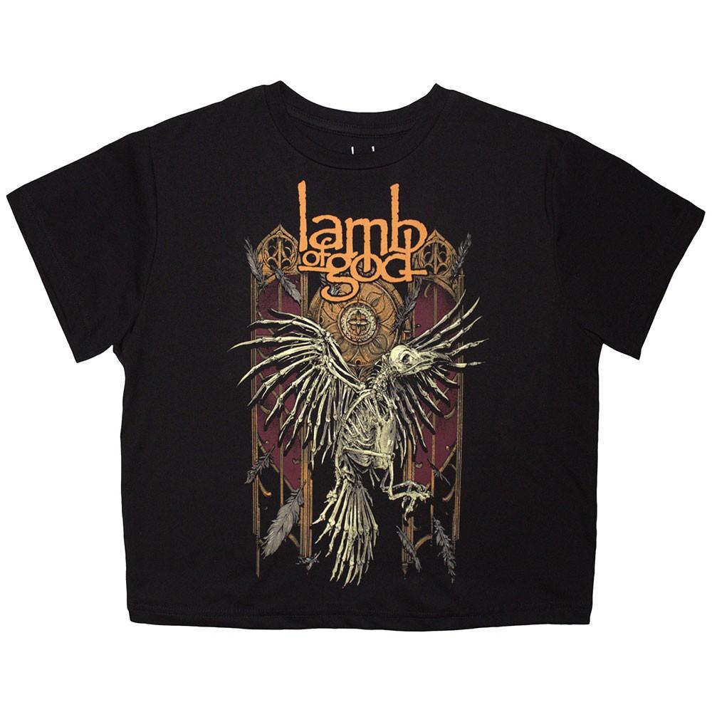 Lamb Of God Crow Crop Top T Shirt