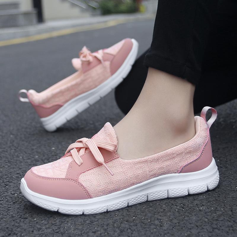 Весенне-летние новые женские нескользящие легкие удобные модные туфли для мам с низким верхом на плоской подошве повседневные прогулочные туфли 35-43