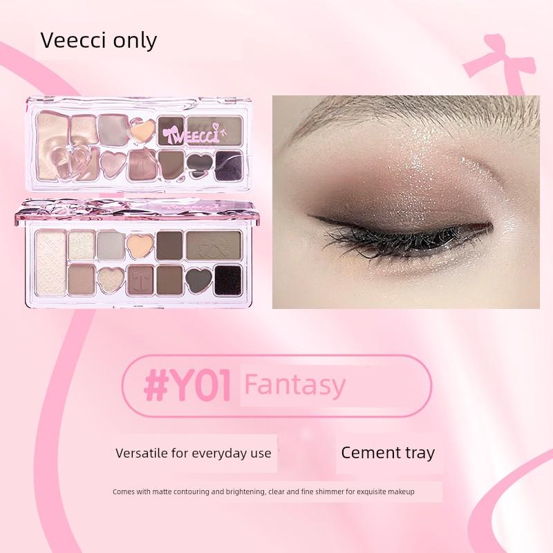 Veecci Ribbon Fantasy Eleven-Color Eyeshadow Palette Matte Pearlescent Fine Shimmer Multi-Use Eyeshadow Palette