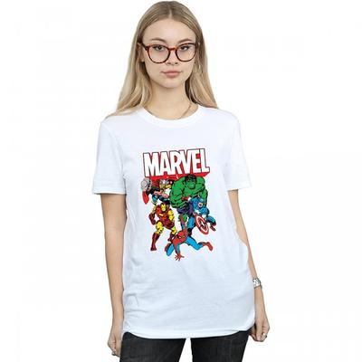 Женская/женская хлопковая футболка бойфренда Hero Group
