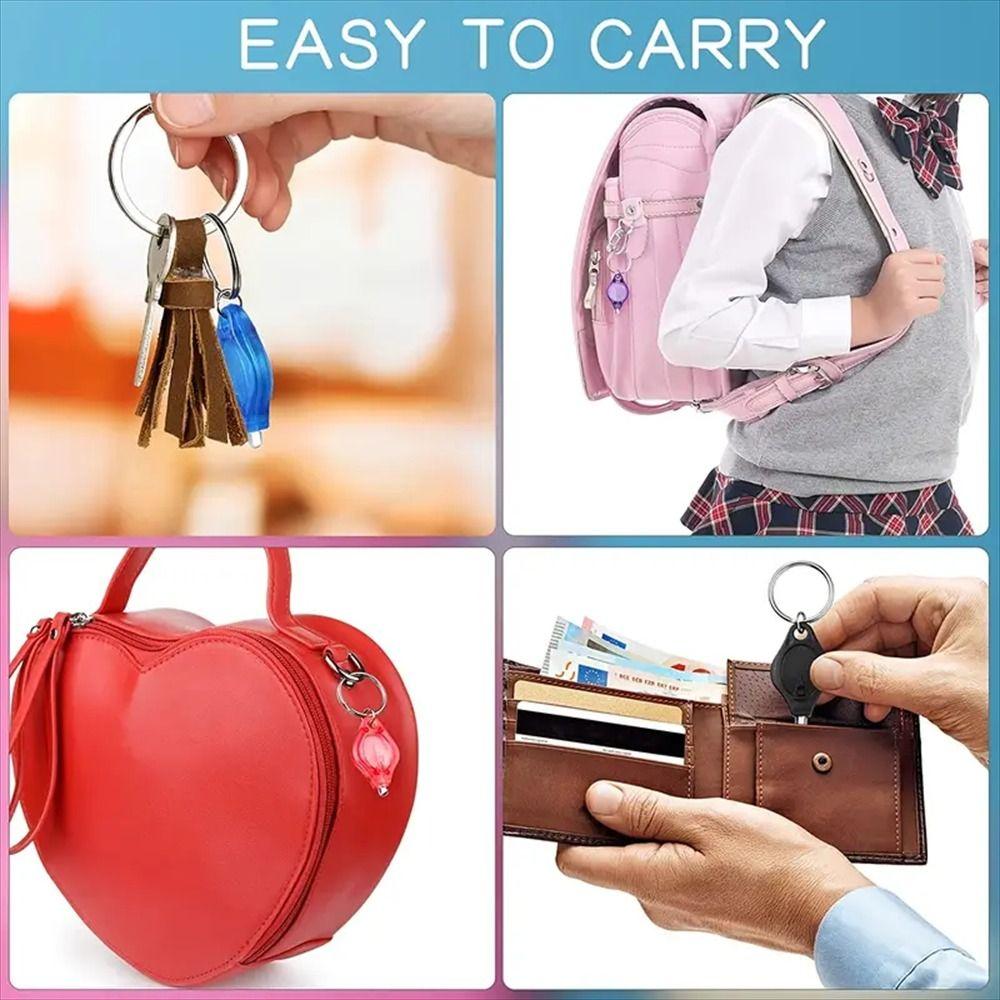 Emergency Keychain Light Cool White Mini Key Ring Light LED Flashlight Torch Outdoor Sports