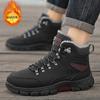 Fashion Winter Men Boots Warm Plush Comfort Anti Slip Outdoor Snow Boots New Size 48 Outdoor Hiking Shoes Platform Short Boots Men Shoes