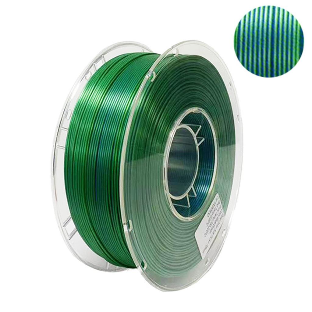 3D Printing Filament, Color Shiny PLA+ Filament 1.75mm, Silk Textures, 360°  Unveils Varied Colors, Dimensional Accuracy +/- 0.02mm, 1KG Spool(2.2lbs)