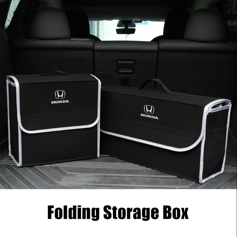 Car Soft Felt Storage Bag Organizer Car Foldable Trunk Bag Car Accessories For Honda Fit Mugen Insight Type S R VTEC DOHC Modulo Vezel Legend RR Si
