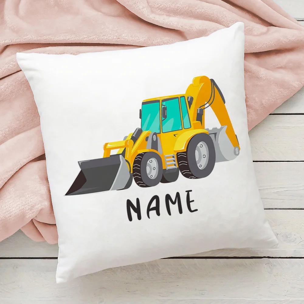 Персонализированная наволочка Пожарная машина с именем Наволочка для защиты от пыли Детская наволочка для декора спальни Лучшие подарки на день рождения для детей