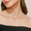 Modian S925 Sterling Silver Transparent Diamond Necklace - Simple Japanese Sweet Girl Clavicle Chain